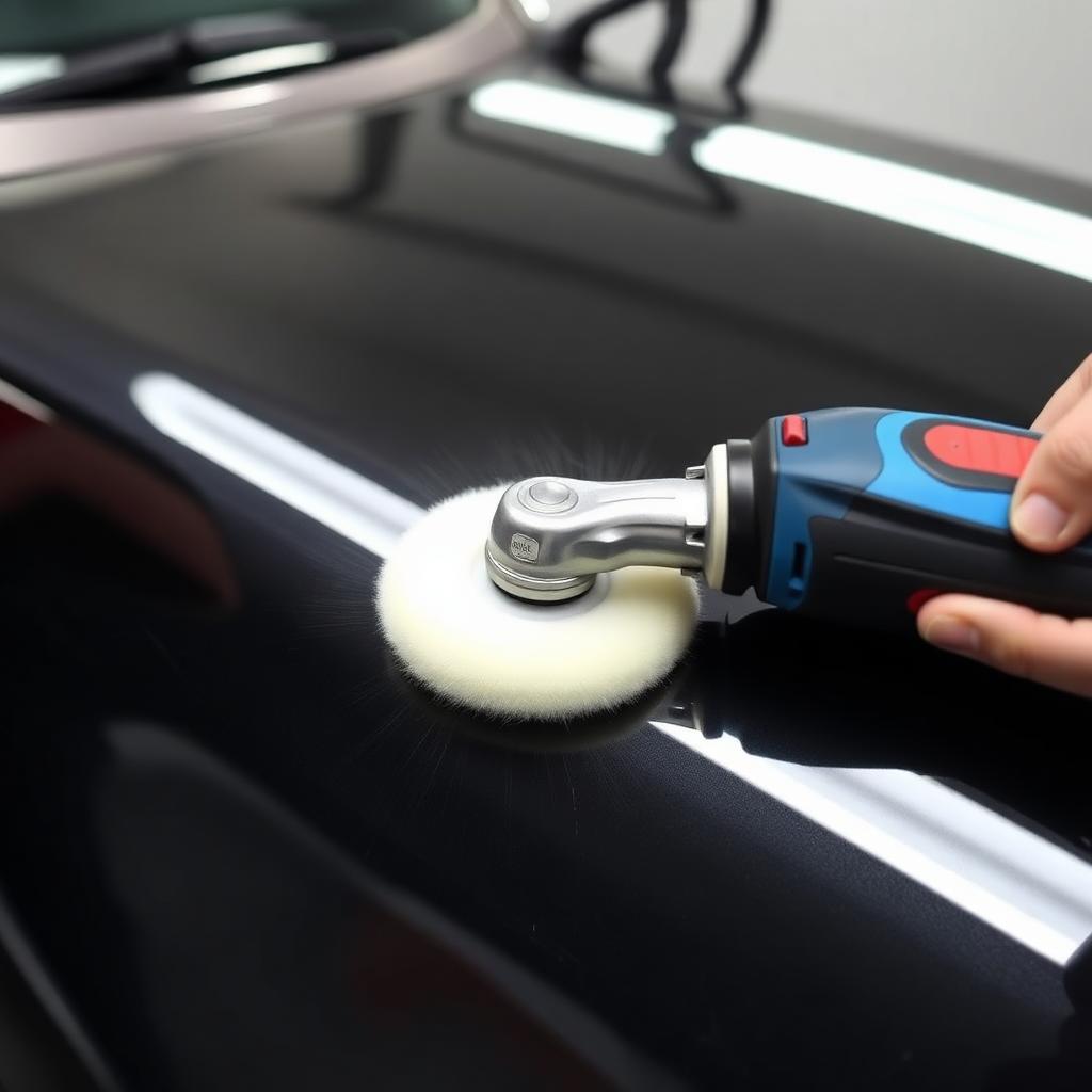 Machine polishing paint correction